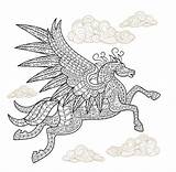 Coloring Pegasus Pages Adult Horse Animal Printable Hard Winged Advanced Book Color Print Colouring Zoom Sheets Craftfoxes Favecrafts Playful Great sketch template