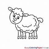 Lamb Colouring Coloring Children Pages Farm Sheet Title Hits sketch template