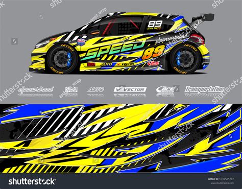 racing car wrap decal graphic vector  shutterstock