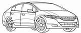 Honda Coloring Pages Clarity Accord Fcx Cr Cars раскраски доску выбрать Template Fit sketch template