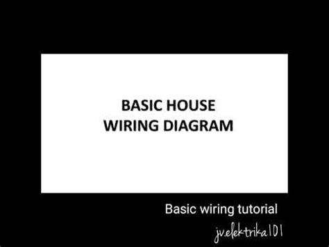 basic house wiring diagram youtube