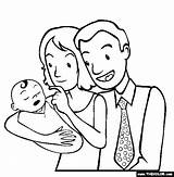 Parents Coloring Family Newborn Clipart Baby Pages Colouring Characters Happy Fathers Printable Kids Online Famille Drawings Drawing Cliparts Thecolor La sketch template