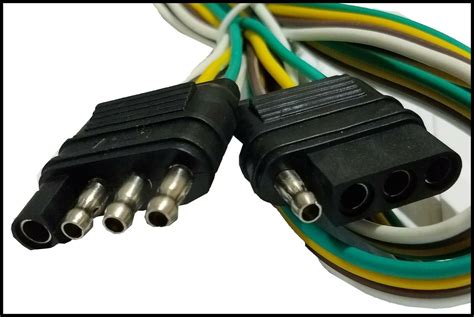 wiring  pin trailer plug car   trailer light wiring harness extension  pin plug  awg