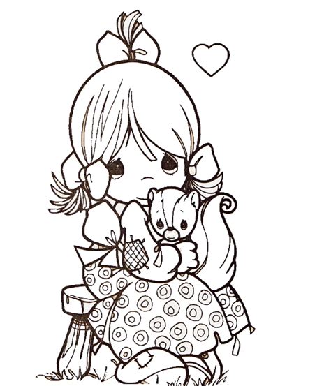 colours drawing wallpaper beautiful precious moments girl coloring page  kids   cute
