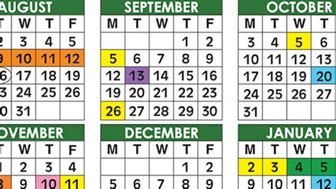 official  broward county public schools color calendar updated