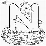Sesame Nest Bigbird sketch template