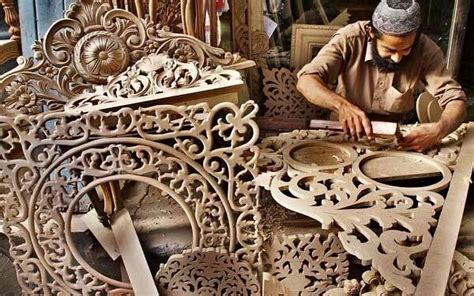 carpenters making wooden hand carved furniture pakistan