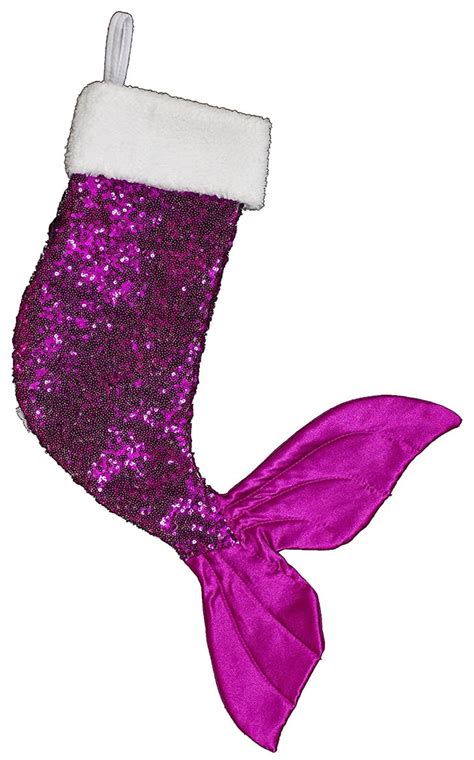 mermaid tail sequin stocking — pink mermaid tail sequin