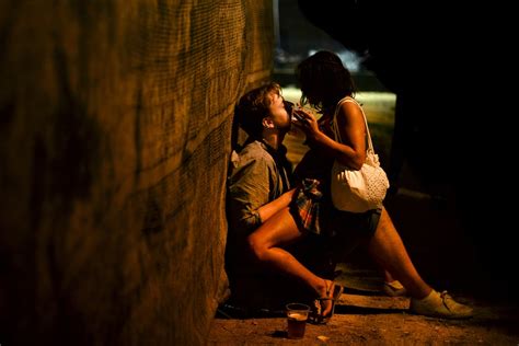 a couple had a moment together at a music festival in portugal cute