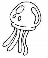 Jellyfish Coloring Pages Spongebob Fish Drawing Cute Jelly Cartoon Drawings Simple Kids Printable Color Line Clipart Easy Sheets Bob Getdrawings sketch template