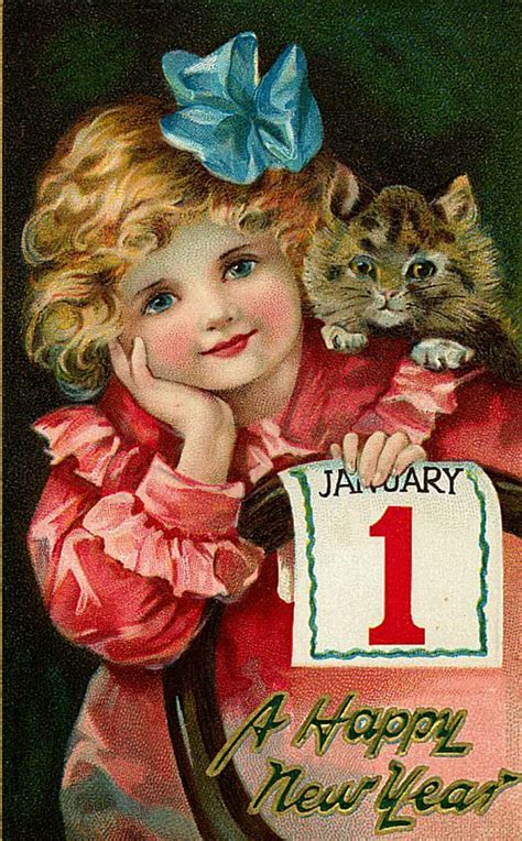 Cute And Beautiful Vintage New Year S Postcards ~ Vintage