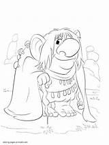 Frozen Coloring Pages Printable Troll Colouring Girls sketch template