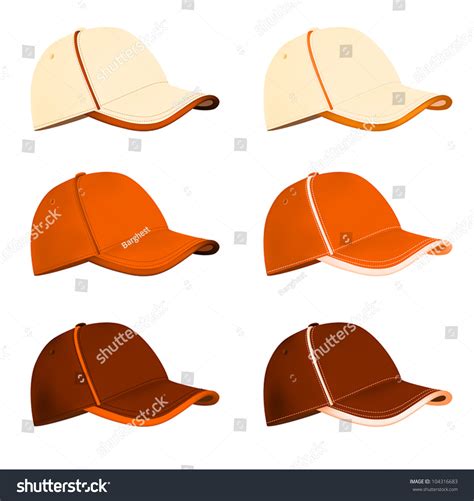 blank baseball hat template stock vector illustration