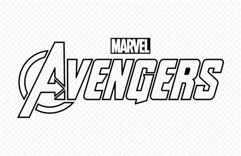 avengers outline black logo hd png citypng