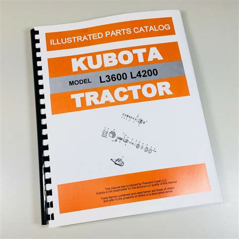 kubota   tractor parts assembly manual catalog exploded view peaceful creek