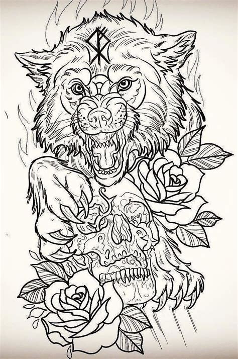 wolf tattoo drawing  paintingvalleycom explore collection  wolf