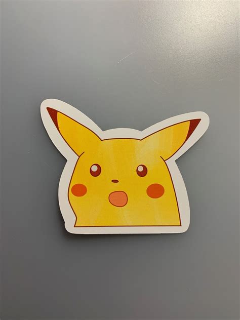Surprised Pikachu Meme Decal Sticker Etsy In Memes Pikachu My Xxx Hot