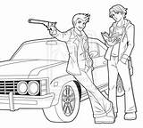 Supernatural Coloring Pages Drawing Castiel Drawings Impala Book Colouring Super Dean Cartoon Spn Sketches Printable Melissa Tyndall Getcolorings Tv Sam sketch template
