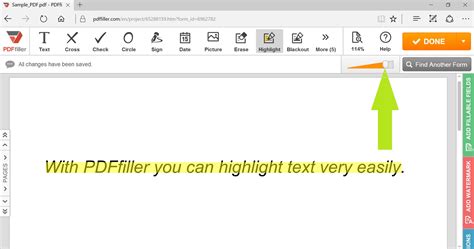highlight text  pdfs  pdffiller