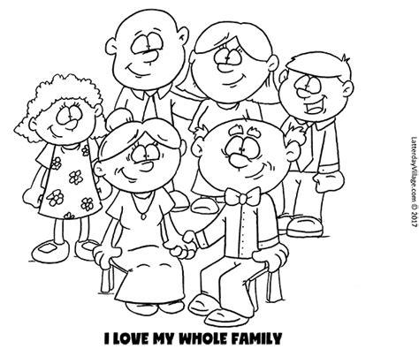 love  family pages coloring pages