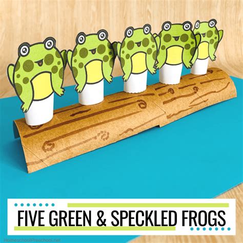 green speckled frogs printable puppets  preschool