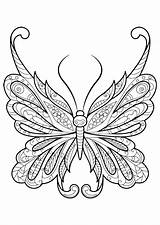 Coloring Pages Button Getcolorings Butterfly sketch template