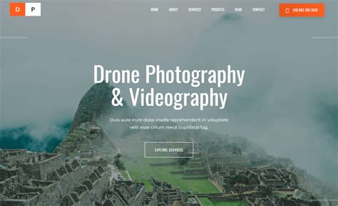 dronephotography  bootstrap  html drone photography website template