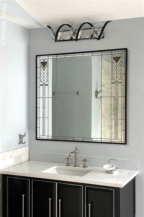 large wall mirror   bathroom vanity art deco etsy