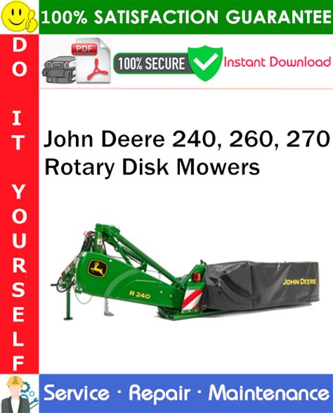 john deere    rotary disk mowers service repair manual   tradebit