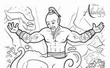 Aladdin Genie Activities Coloringbay sketch template