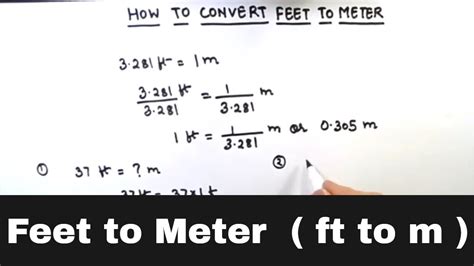 How To Measure Meters In Feet Conversion Meter To Feet