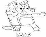 Coloring Pages Bluey Bandit Dad sketch template