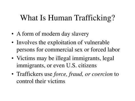 Ppt Human Trafficking Information For Esol Teachers Powerpoint