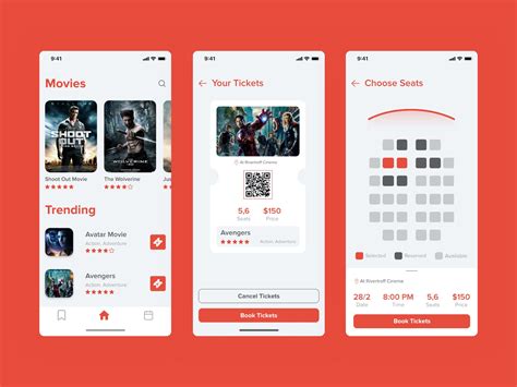 ticket booking mobile app search  muzli