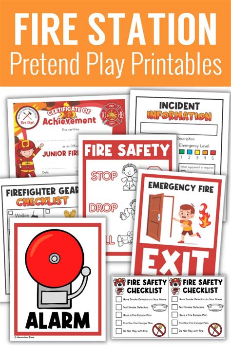 fire station dramatic play printables  printable templates