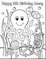 Sea Coloring Pages Ocean Creatures Life Animals Animal Print Printable Adult Under Beach Detailed Realistic Marine Color Island Chance Cloudy sketch template