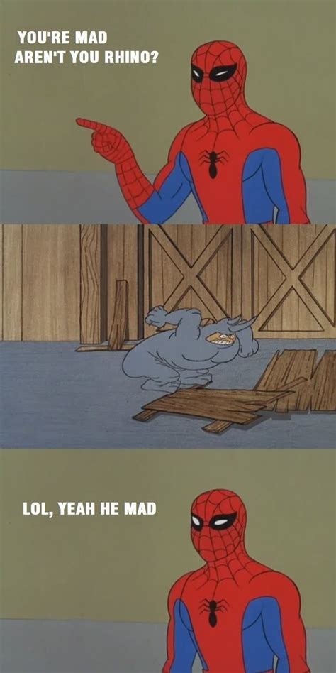 60s spider man on spiderman meme marvel memes funny memes
