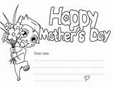 Coloring Mothers Happy Mother Pages Print Card Printable Greeting Color Mom Clipart Cards Kids Valentines Preschoolers Find Site Getcolorings Clipground sketch template