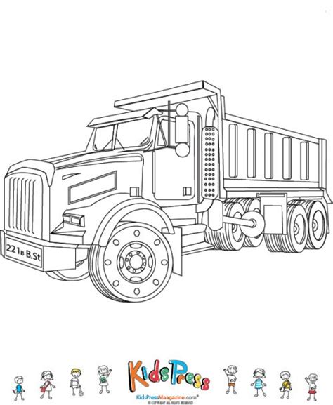 dump truck coloring page kidspressmagazinecom truck coloring pages