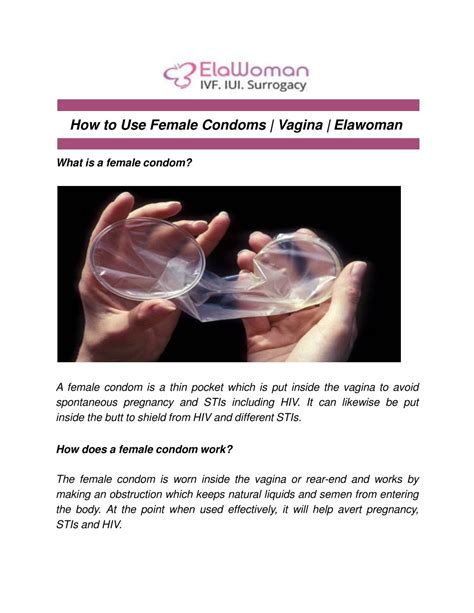 ppt how to use female condoms vagina elawoman powerpoint