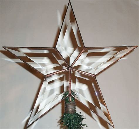 large rustic beveled glass texas star christmas tree topper     etsy tree