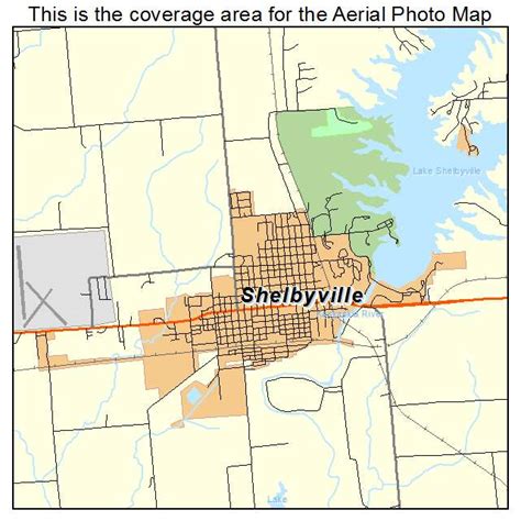 aerial photography map  shelbyville il illinois
