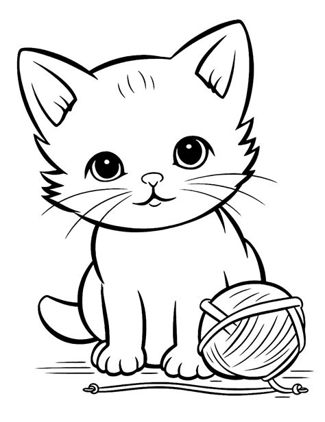 cat coloring pages  printable kitten coloring sheets