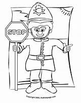 Coloring Pages Police Officer Kids Printable Color Print Popular Coloringhome Comments sketch template