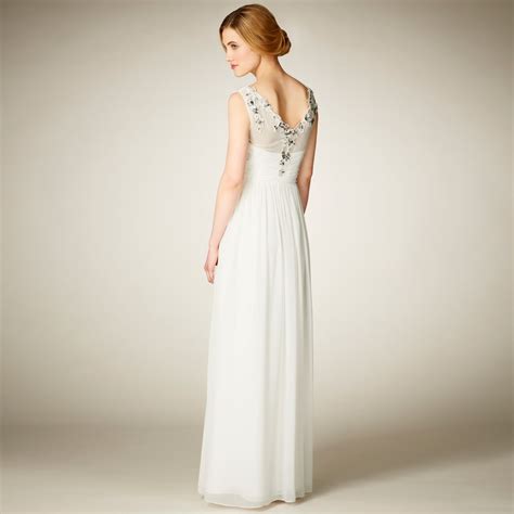 debenhams wedding gown  embellished neckline  dresses