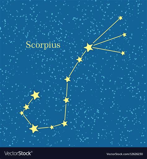 night sky  scorpius constellation royalty  vector