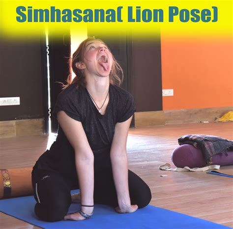 simhasana lion pose rishikesh yog mandir yoga school