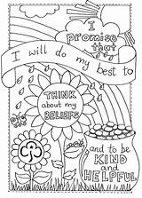 Scout Coloring Promise Girl Rainbow Activities Pages Scouts Brownie Daisy Guides Rainbows Girlguiding Think Crafts Printable Sheet Thinking Brownies Girls sketch template