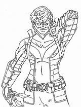 Todd Robin Nightwing Colouring sketch template