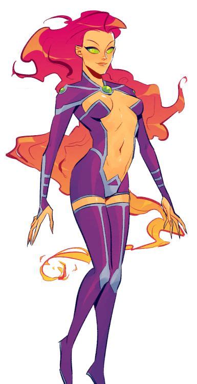 here s a drawing of starfire where i ignored every reference available